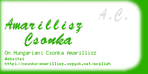 amarillisz csonka business card